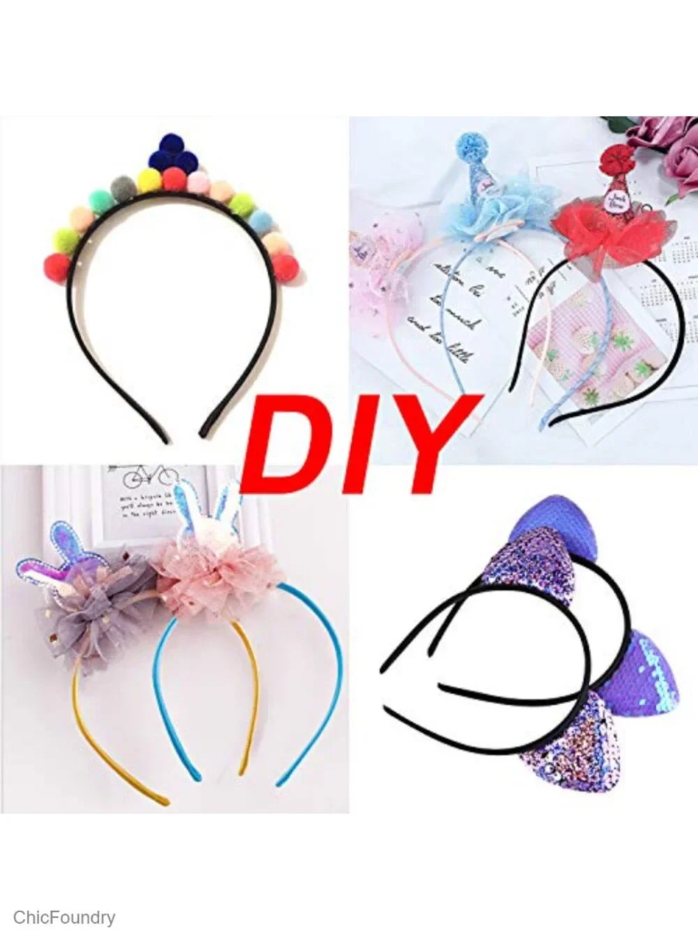 30pcs Satin Headbands Set, Wide & Stretchy Hair Accessories for Women Girls